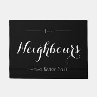 Felpudo Familia sarcástica CÁLIGA Negra Elegante