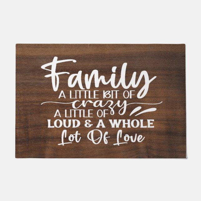 Felpudo Familia Un Poco Loco Doormat (Anverso)