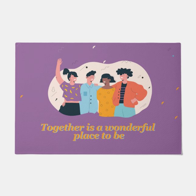 Felpudo Familiares y amigos Tomas de bienvenida / tapetes  (Anverso)