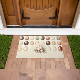 Felpudo  Family Name Beige Personalized Easter