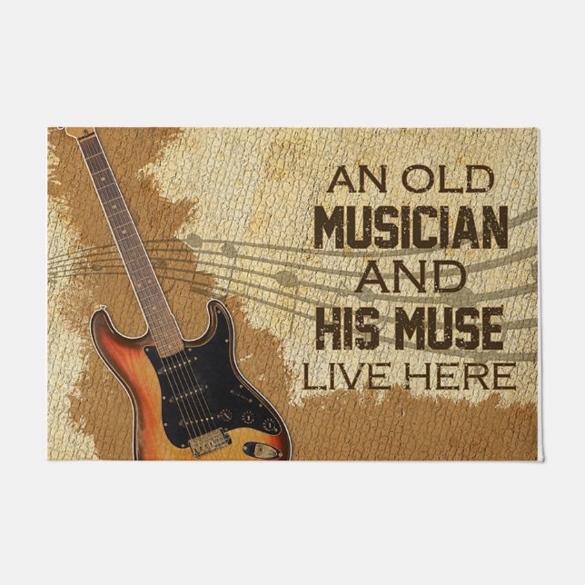 Felpudo Family Welcome Mat, Guitar Lover Mat (Anverso)