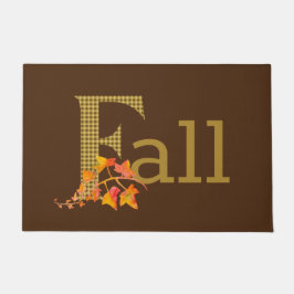 Felpudo Fancy Plough Fall Word Art Front