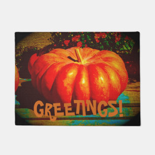 Felpudo Fantasía Calabaza Saludos en un