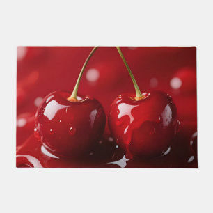 Felpudo Fantasia de Cerezas Rojas con Sirope Brillante