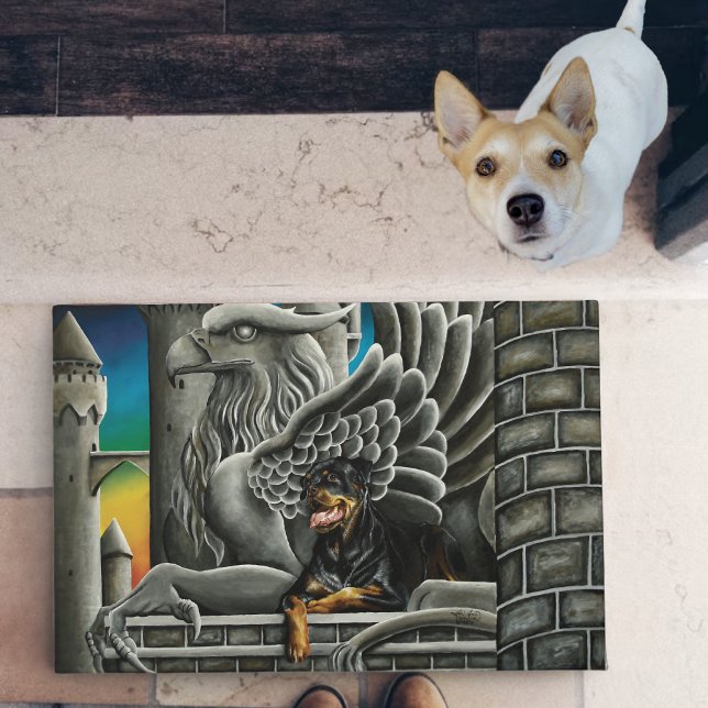 Felpudo Fantasía de Rottweiler Dog Gargoyle (Subido por el creador)