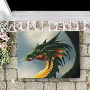 Felpudo Fantasía del Dragón Verde