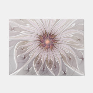 Felpudo Fantasía floral, resumen Flor pastel moderna