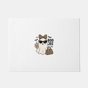 Felpudo Fantasma Boo Jee Halloween Leopardo Lazo Diseño Ve
