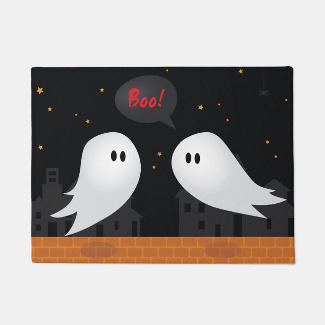 Felpudo Fantasma de Halloween en concepto fantasmagórico (Anverso)