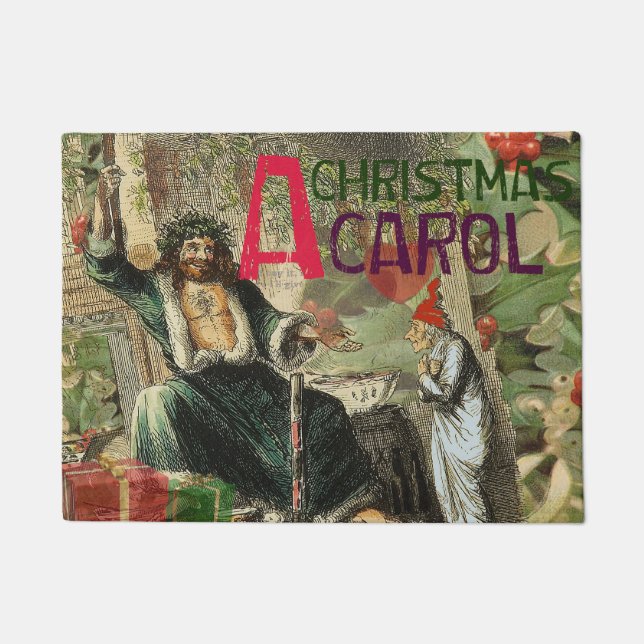 Felpudo Fantasma del Ilustracion actual de Navidad (Anverso)