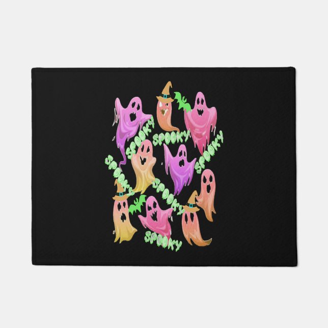 Felpudo Fantasmas de Halloween fantasmagóricos Halloween k (Anverso)