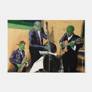 Felpudo Fantasy Jazz Blues Músico Música Arte Doormat
