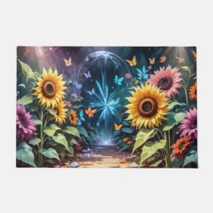Felpudo Fantasy Spring Garden Sunflower Rug