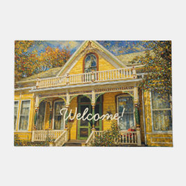 Felpudo Fantasy Yellow Victorian House