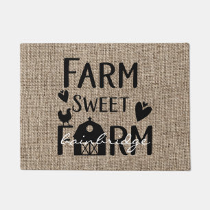 Felpudo Farmhouse Rustic Modern Farmhouse Personalizado