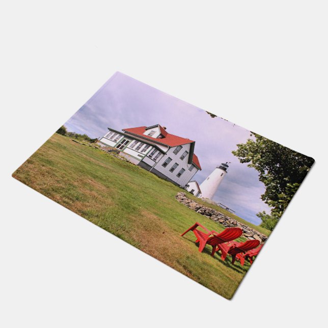 Felpudo Faro de Bakers Island, puerta de Massachusetts (Angular)