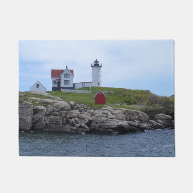 Felpudo Faro de la protuberancia pequeña, Maine (Anverso)