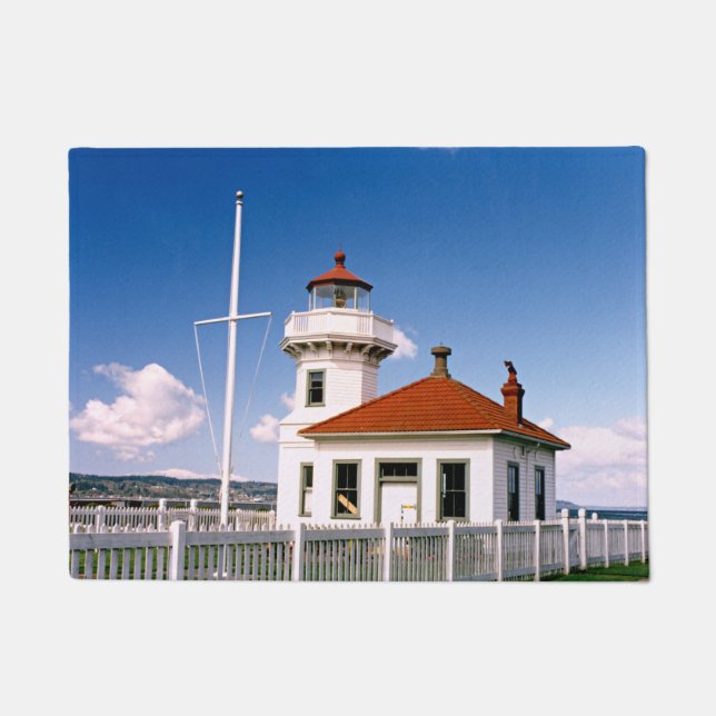 Felpudo Faro de Mukilteo, puerta de Washington Mat (Anverso)