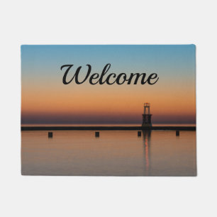 Felpudo Faro de North Ave Sunrise Welcome Doormat