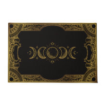 Fases de la Luna Celestiales Doradas Vintage Ornam