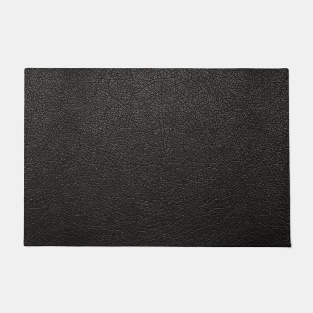 Felpudo Faux Black Leather Father's Day Gift (Anverso)