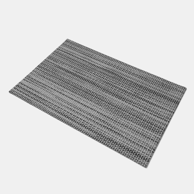 Felpudo Faux Gray Fabric Doormat (Angular)