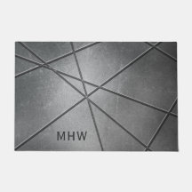 Faux Metalizado Pattern personalizado monograma ta