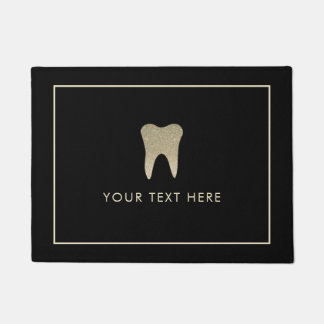 Felpudo Faux Purpurina Dentist Doormat