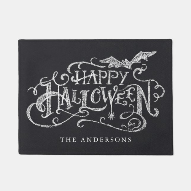 Felpudo Felices conversaciones mantenidas en Halloween per (Anverso)