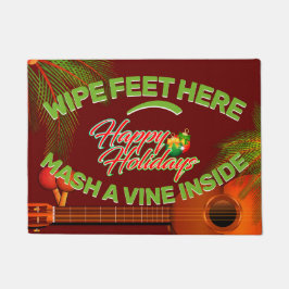 Felpudo Felices fiestas con Marac y Cuatro Caribe