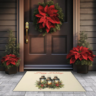 Felpudo Felices Fiestas Linternas de Invierno