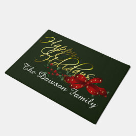 Felpudo Felices fiestas personalizadas