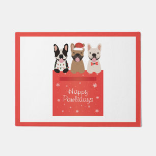 Felpudo Felices Pawlidays Bulldoges franceses