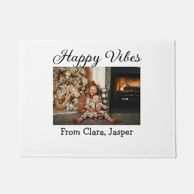 Felpudo Felices vibraciones niños Navidades familiares Inv (Anverso)