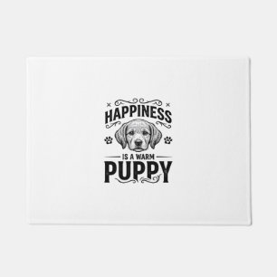 Felpudo Felicidad Es Un Cachorro Caliente Diseño De Camise
