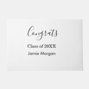 Felpudo Felicidades clase de graduación 20XX nombre simple