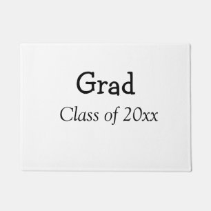 Felpudo Felicidades por graduación clase de 20xx agregar n
