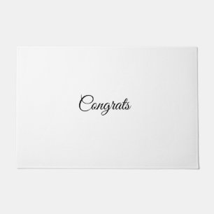Felpudo Felicitaciones mínimas simples agregue su texto no