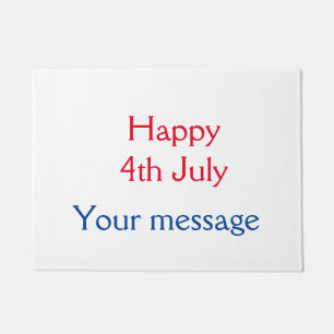 Felpudo Feliz 4 de julio día de la independencia agregar n