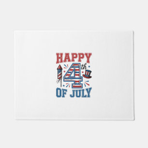 Felpudo Feliz 4 de julio Diseño vectorial vintage patrióti