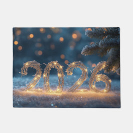 Felpudo feliz año nuevo 2026 bienvenido