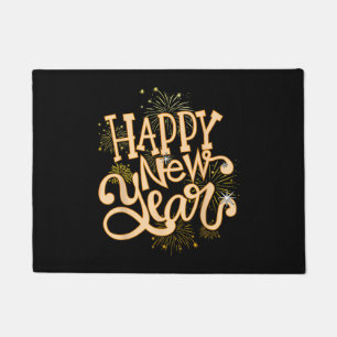 Felpudo Feliz Año Nuevo Año Nuevo Eve Fiesta Mujeres Hombr