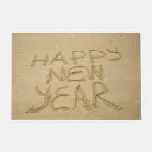 Feliz Año Nuevo en arena