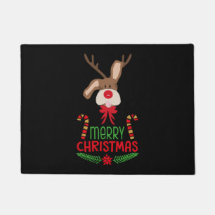 Felpudo Feliz Camisa de Navidad, Rudolph-Navidades