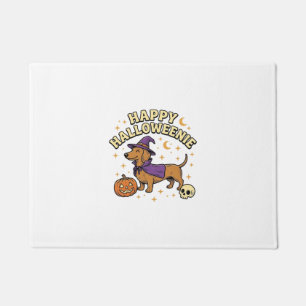 Felpudo Feliz Camiseta de Perro Bruja Dachshund de Hallowe