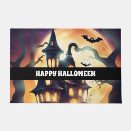 Felpudo Feliz casa de terror de Halloween