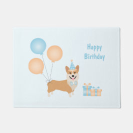 Felpudo Feliz cumpleaños Corgi Dog