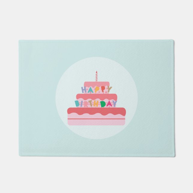 Felpudo Feliz cumpleaños Doormat (Anverso)
