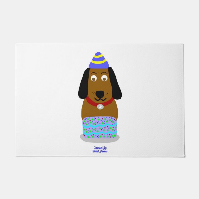 Felpudo Feliz cumpleaños Doormat (60,96 cm x 91,44 cm) (Anverso)