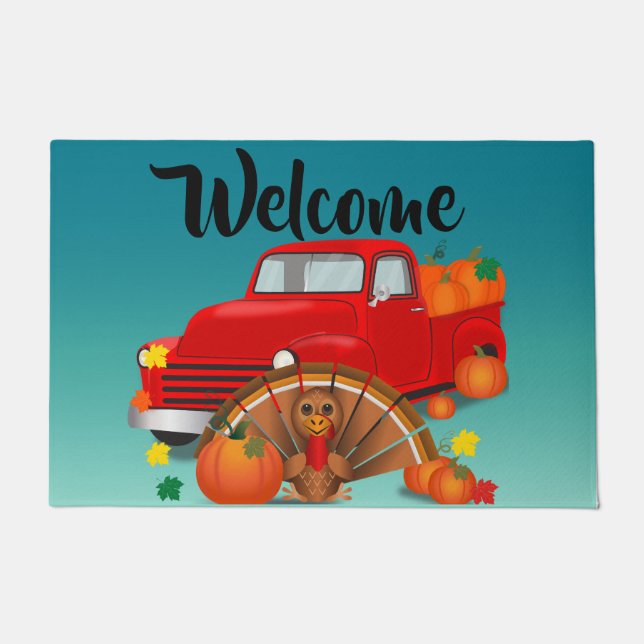 Felpudo Feliz Día de Acción de Gracias (Anverso)